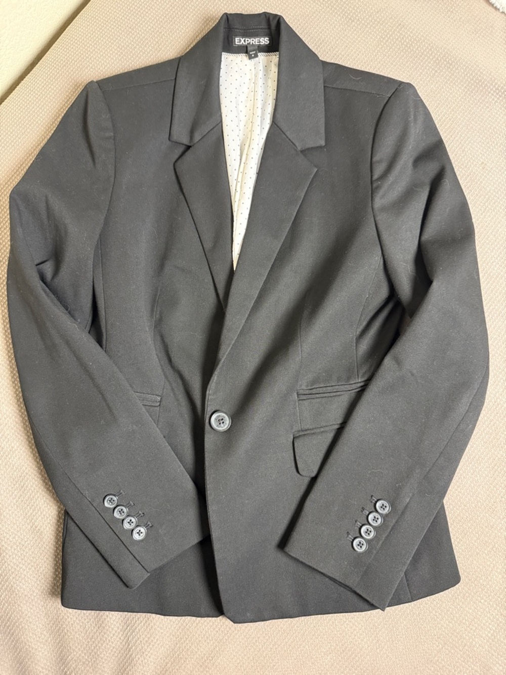 Express Black Women's Single-Button Blazer